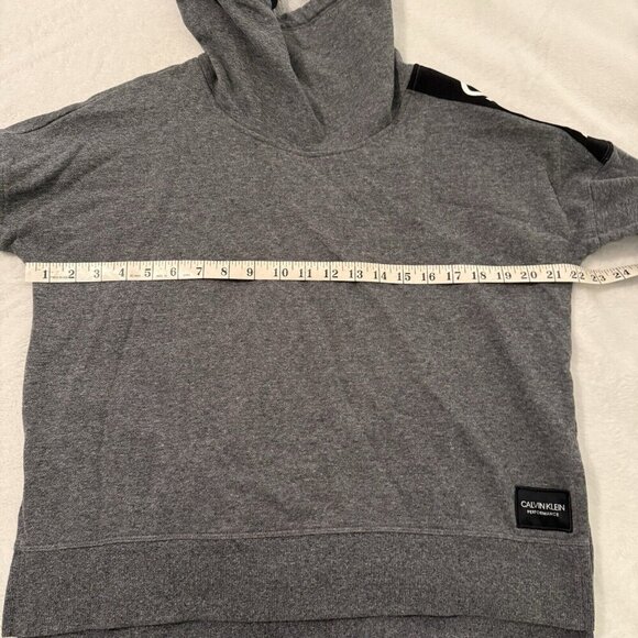 Calvin Klein Performance Crop Pullover Sweatshirt Cowl Neck Womens Small Grey - Picture 8 of 11